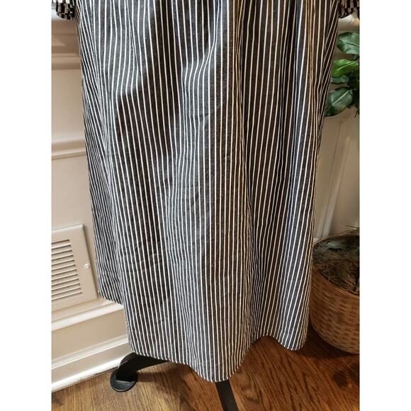 NY Collection Stripe Drawstring Dress Women Size 2X Black White Off the Shoulder - Picture 5 of 14